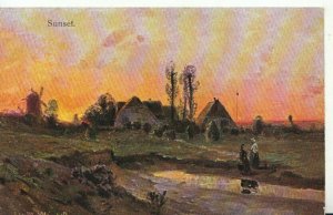 Rural Scene Postcard - Sunset - Ref TZ1346