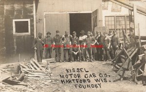 WI, Hartford, Wisconsin, RPPC, Kissel Motor Car Company, Foundry Workers