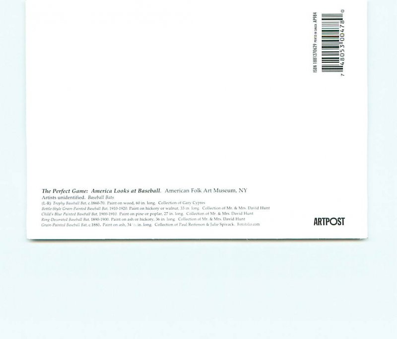 Buy Postcard Baseball Bats