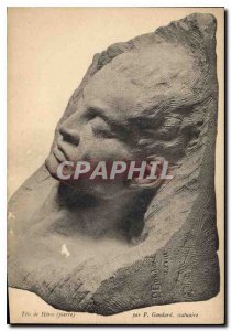 Postcard Old Stone Tete Hero by Paul Gondard Statuary