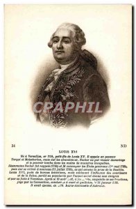 Old Postcard King Louis XVI of France