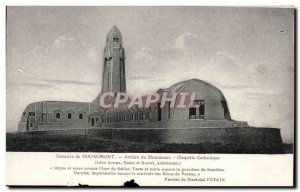 Old Postcard Douaumont Ossuary Rear Catholic Chapel monument