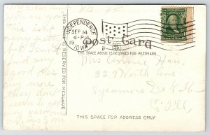 Independence Iowa~Smokestack on Stone Base~Electric Light & Power Plant 1907