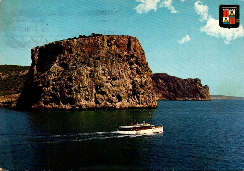 Spain Mallorca Camp de Mar Coastal Aerial View 1974