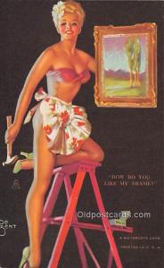 How do You Like my Frame 1945 Mutoscope Artist Pin Up Girl, Non Postcard Back...