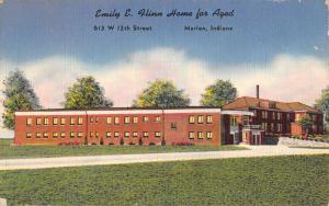 Marion Indiana Flinn Home For Aged Linen Antique Postcard K27299