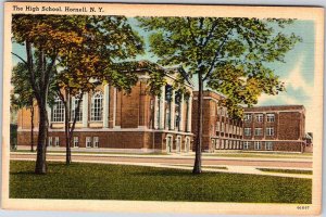 Postcard SCHOOL SCENE Hornell New York NY AK6108