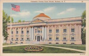 New York Hudson Columbia County Court House 1950 Curteich