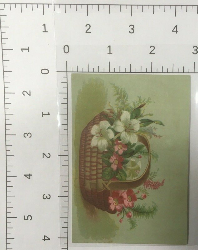 Gill's Prescription Drug Store Flower Basket Victorian Trade Card Phila PA 