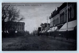 Indianola Iowa Postcard Howard Street Looking North Road c1940 Vintage Antique