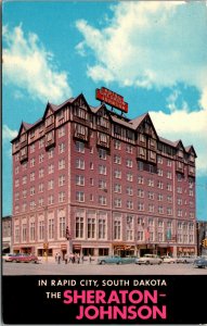 Vtg 1950s Sheraton Johnson Hotel Rapid City South Dakota SD Postcard