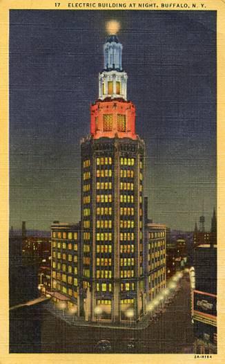 NY - Buffalo. Electric Building at Night