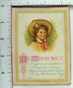 1870's Lovely Marcus Ward Victorian Christmas 3 Card Set w/ Poems  F102