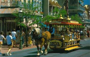 Walt Disney World 0100-110020, Trolley Ride Down Main Street,  Vintage Postcard