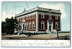 1905 Post Office Exterior Building New-Port Kentucky KY Vintage Antique Postcard