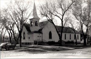 Real Photo Postcard Scandia Lutheran Church in Centerville, South Dakota~138295