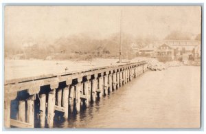 c1907 Wharf Waterfront View Phillipsburg New Jersey NJ RPPC Photo Postcard 