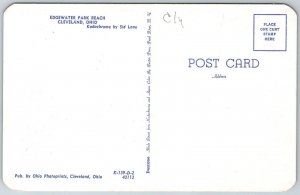 Cleveland Ohio 1950s Postcard Edgewater Park Beach