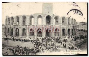 Postcard Ancient Arles Arenes output of a putting stroke to death