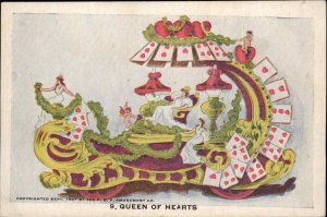 POP P.O.P. Amusement Co Parade Float c1910 Postcard  QUEEN OF HEARTS
