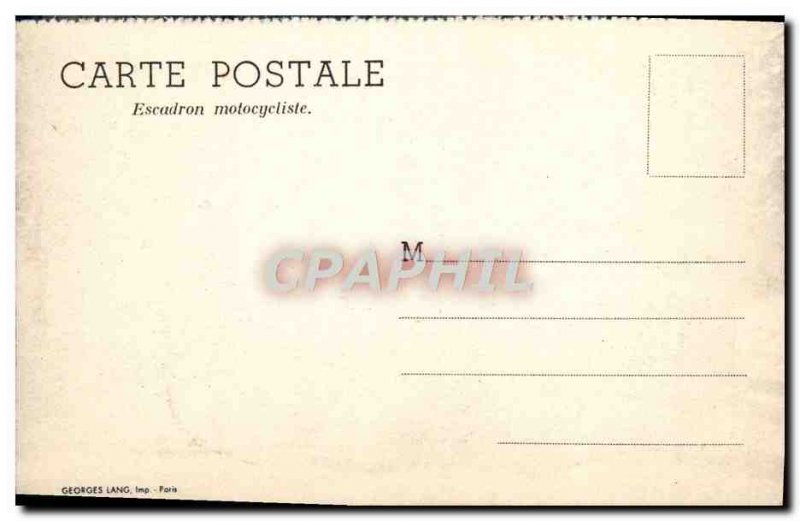 Postcard Modern Army motorcyclist Motorcycle Squadron