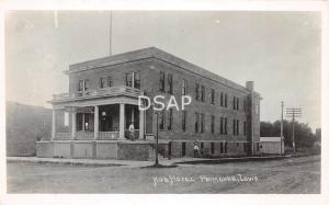 Iowa Ia Postcard Real Photo RPPC 1920 PRIMGHAR Hub Hotel Building