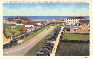 Carolina Beach North Carolina Street Scene Birdseye View Antique Postcard K50541