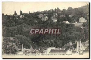 Old Postcard Sevres Panoramic view villas of the station area and Bruyeres