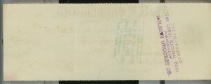 1907 R.F. Strickland Co. Concord Ga Check $59.96 Oglesby Grocery Co   A6