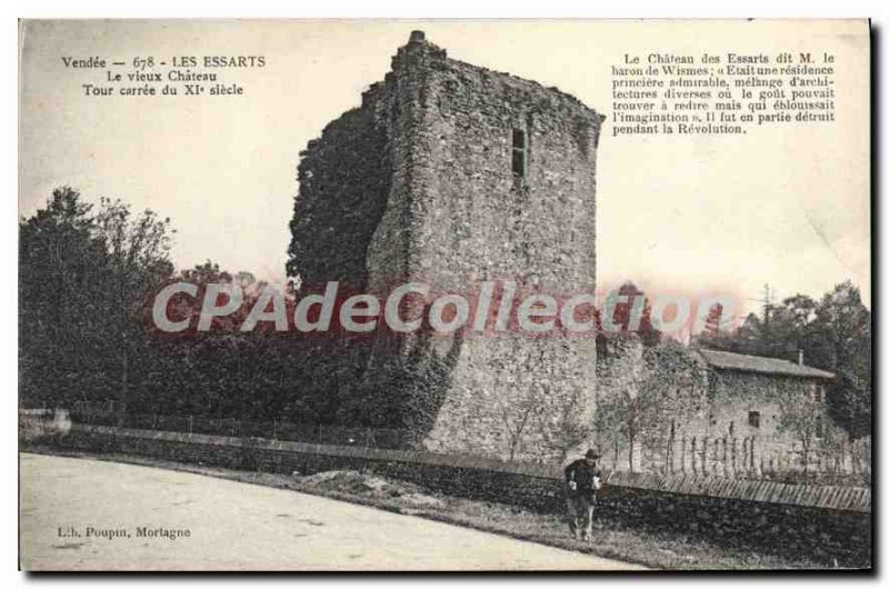 Postcard Old Vendee Les Essarts Old Chateau