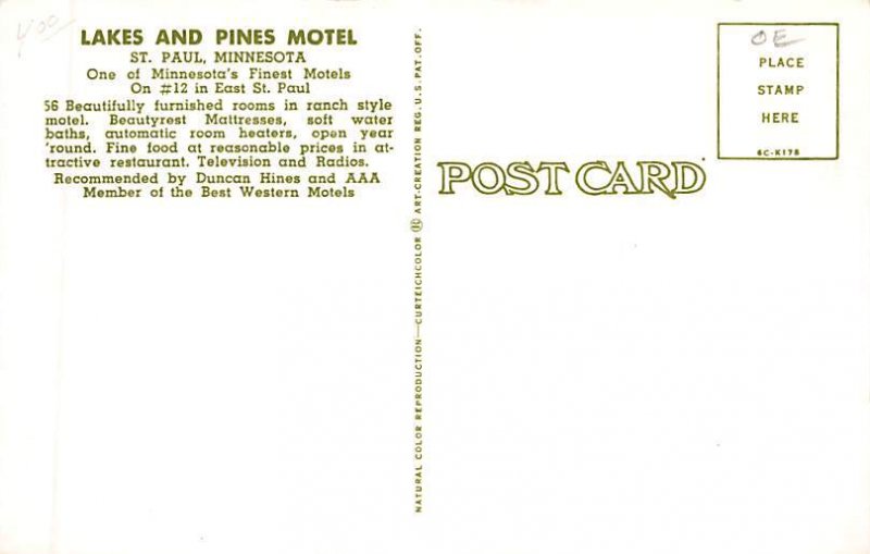 Lake Pines Motel  ,  MN