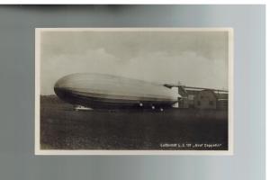 Original Mint RPPC Graf Zeppelin on Ground LZ 127 Real Picture Postcard