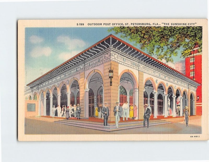 Postcard Outdoor Post Office The Sunshine City St. Petersburg Florida USA