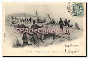 Postcard Old Versailles 1st Regiment Genie Bridges School