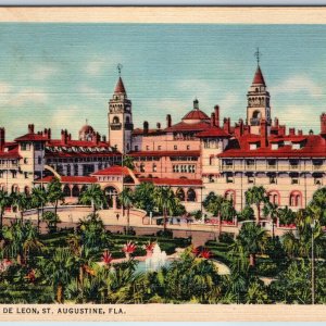1935 St. Augustine, Fla Hotel Ponce De Leon PC Antiquitech Flagler FL Teich A217