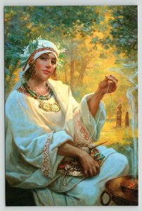 Srecha (Luck) Slavic God Ethnic Rus Sewing by Shishkin Russian Modern postcard