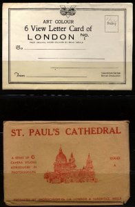 Great Britain 6 St. Paul's Cathedral and 6 London View Letter Cards