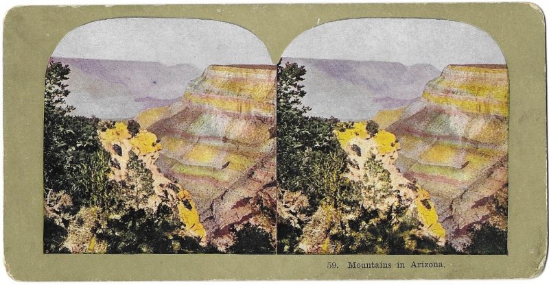 Stereoview Card View  Mountains in Arizona