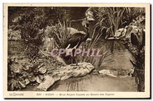 Old Postcard Vichy Crowned Crane Huppee the Swan basin