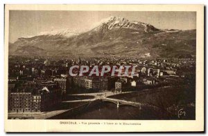 Old Postcard Grenoble Isere The Vue Generale and Moucherotte