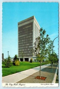 REGINA, SASKATCHEWAN Canada ~ New CITY HALL  ca 1970s - 4x6  Postcard