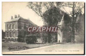 Postcard Old Vallery Both Chateaux Overview