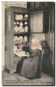 Belgie Belgium Gent St Amandsberg Postcard Old Pantry Beguinage