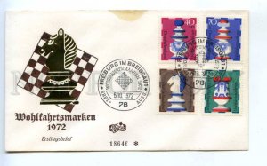 419122 GERMANY 1972 year CHESS First Day COVER