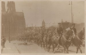 Cologne Mounted Army Military Procession German Old Postcard