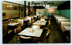 HIGHLAND PARK, MI Michigan~ Roadside SAYIG'S DINING Restaurant c1950s Postcard