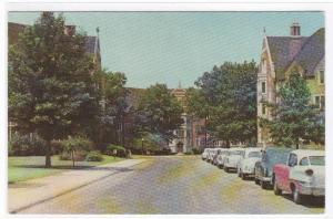 Womens Residence Halls Cars Purdue University Lafayette Indiana 1950s postcard