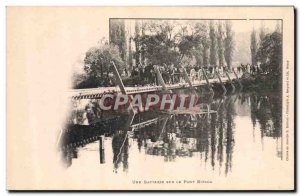 Old Postcard Militaria A battery on the bridge Birago