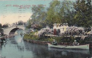 Illinois Peoria Bridge And Lagoon Glen Oak Park 1911