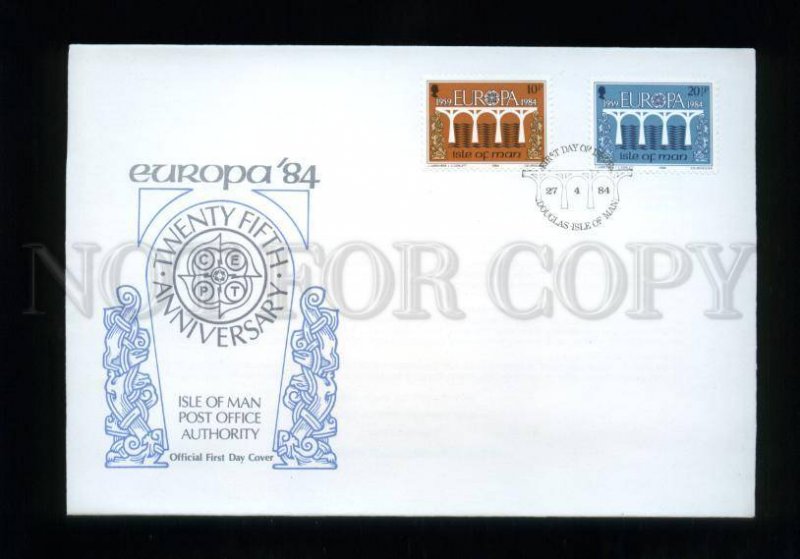 161411 ISLE OF MAN 1984 Europe FDC cover 25 Anniversary